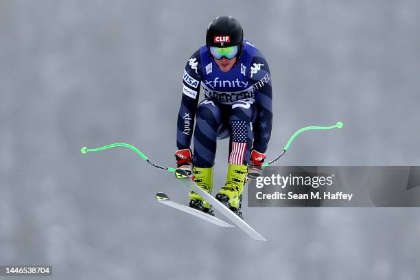 Bryce Bennett of Team United States skis the Birds of Prey racecourse during the Audi FIS Alpine Ski World Cup Men's Downhill race at Beaver Creek...