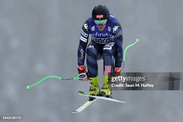 Bryce Bennett of Team United States skis the Birds of Prey racecourse during the Audi FIS Alpine Ski World Cup Men's Downhill race at Beaver Creek...