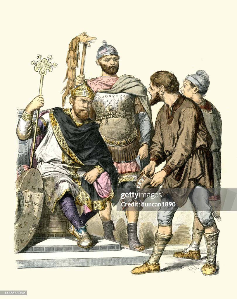 Medieval Fashion Of Carolingian Era 700 To 800 Ad Warrior King Warrior medieval-fashion-of-carolingian-era-700-to-800-ad-warrior-king-warrior