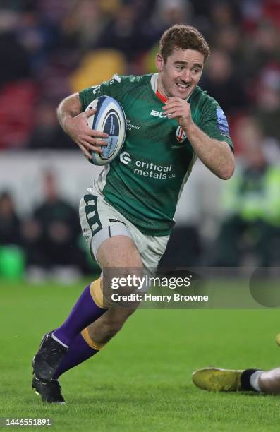 Paddy Jackson of London Irish in action during the Gallagher Premiership match between London Irish and Newcastle Falcons at Brentford Community...