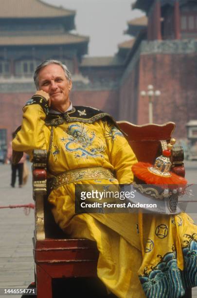 American actor Alan Alda, Forbidden City, Beijing, China, 1995.