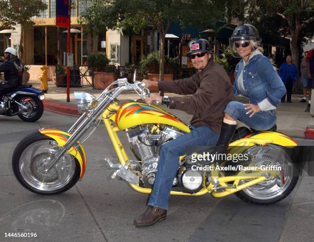 Kid Rock and Pamela Anderson are seen on October 27, 2002 in Los Angeles, California.