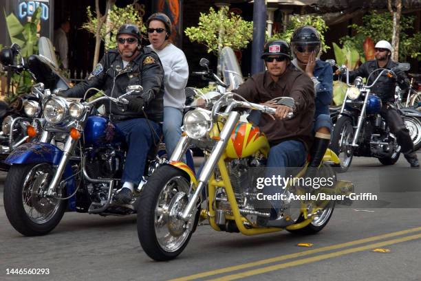 Kid Rock and Pamela Anderson are seen on October 27, 2002 in Los Angeles, California.