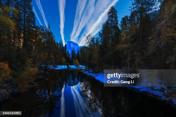 half dome yosemite village - mariposa stock pictures, royalty-free photos & images