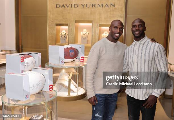Jason McCourty and Devin McCourty attend David Yurman McCourty Twins Personal Appearance Event at the Mall at Short Hills on December 03, 2022 in...