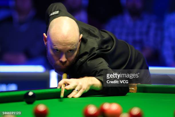 Gary Wilson of England plays a shot during the semi-final match against Thepchaiya Un-Nooh of Thailand on day 6 of the 2022 BetVictor Scottish Open...