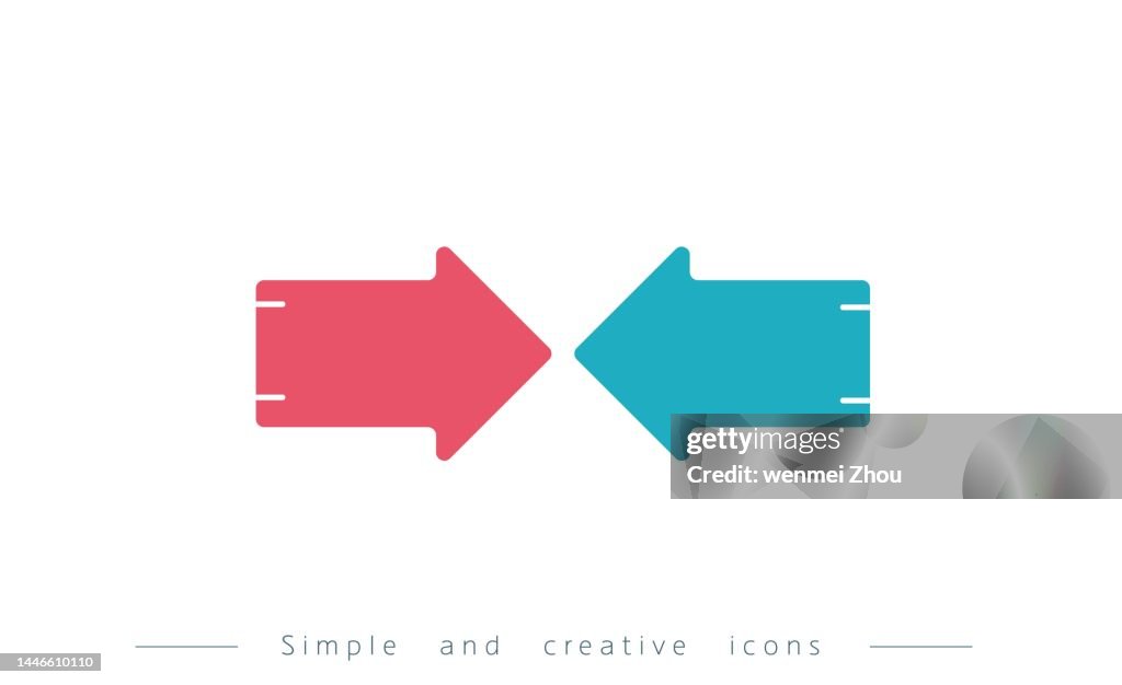 Opposite Rrows Two Opposite Arrows High-Res Vector Graphic - Getty Images