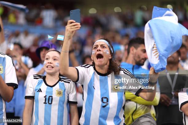 Argentina fans during the FIFA World Cup Qatar 2022 Round of 16 match between Argentina and Australia at Ahmad Bin Ali Stadium on December 03, 2022...
