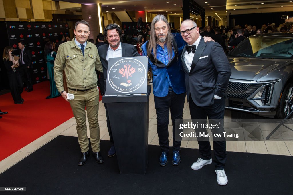 Jake Gold The Tragically Hip and Jake Gold attend the unveiling of the band's ...