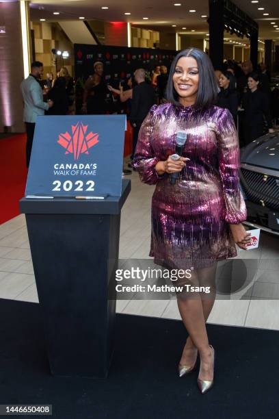 Traci Melchor attends the unveiling of Canada’s Walk of Fame commemorative plaques during the 2022 Canada's Walk of Fame Gala at Beanfield Centre,...