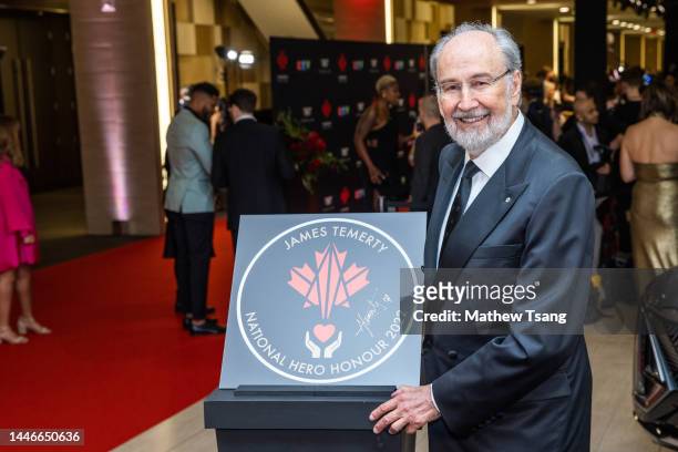 James Temerty attends the unveiling of his Canada’s Walk of Fame 2022 National Hero Honouree commemorative plaque during the 2022 Canada's Walk of...