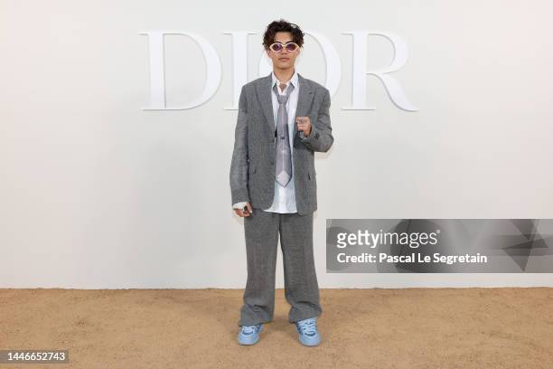 Nic Kaufmann attends the Dior Fall 2023 Menswear Collection on December 03, 2022 in Cairo, Egypt.