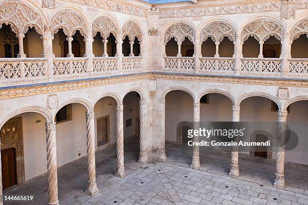 central courtyard - valladolid province stock pictures, royalty-free photos & images