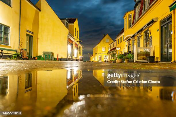 dragør old town at nigh, denmark - amager stock pictures, royalty-free photos & images