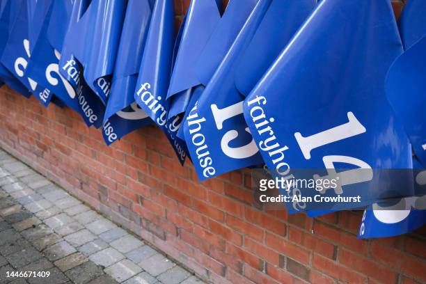 Parade ring sheets at Fairyhouse Racecourse on December 04, 2022 in Ratoath, Ireland.