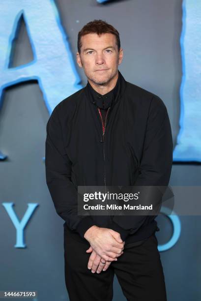 Sam Worthington attends the photocall for "Avatar: The Way of Water" at Corinthia Hotel London on December 04, 2022 in London, England.