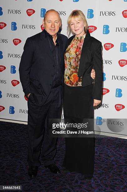 Mark Knopfler and his wife Kitty Aldridge attend the Ivor Novello Awards 2012 at Grosvenor House on May 17, 2012 in London, England.