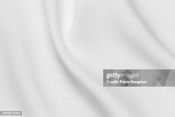 white color fabric cloth polyester texture and textile background. - textile stock-fotos und bilder