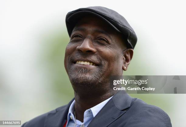 Former West Indies player Sir Vivian Richards during the day one of the first Test match between England and West Indies at Lord's Cricket Ground on...