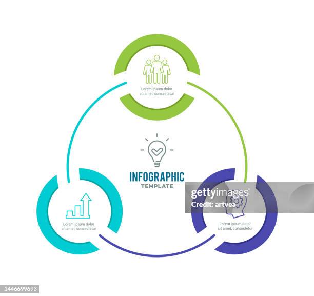 infographic element - 3 step flow diagram stock illustrations