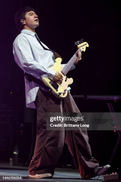 Calum Hood of 5 Seconds of Summer performs at Sidney Myer Music Bowl on December 04, 2022 in Melbourne, Australia.