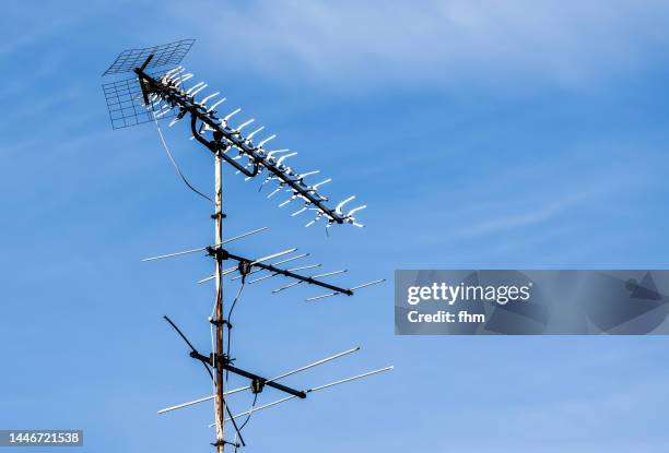 old analog antenna - radio tower stock pictures, royalty-free photos & images