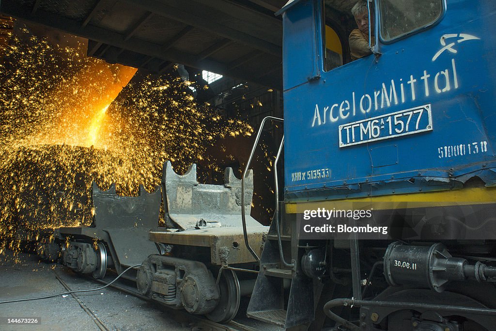 Steel Manufacture At ArcelorMittal Plant