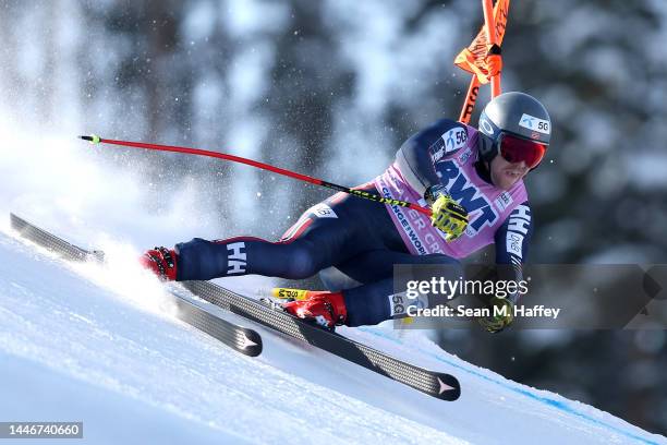 Aleksander Aamodt Kilde of Team Norway skis the Birds of Prey racecourse during the Audi FIS Alpine Ski World Cup Men's Super G race on December 04,...