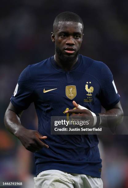 Dayot Upamecano of France during the FIFA World Cup Qatar 2022 Round of 16 match between France and Poland at Al Thumama Stadium on December 04, 2022...