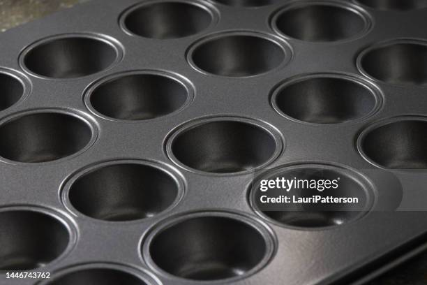 mini muffin tin - baking dish stock pictures, royalty-free photos & images