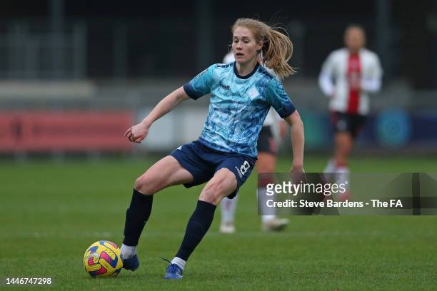 Amy Rodgers of London City Lionesses passes the ball during the Barclays FA Women's Championship match between London City Lionesses and Southampton...