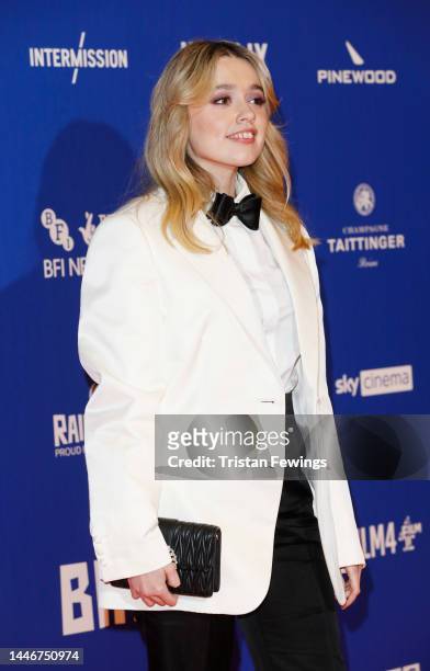 Aimee Lou Wood attends the British Independent Film Awards 2022 at Old Billingsgate on December 04, 2022 in London, England.