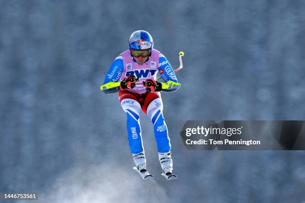 Alexis Pinturault of France skis the Birds of Prey race course during the Audi FIS Alpine Ski World Cup Men's Super G race at Beaver Creek Resort on...