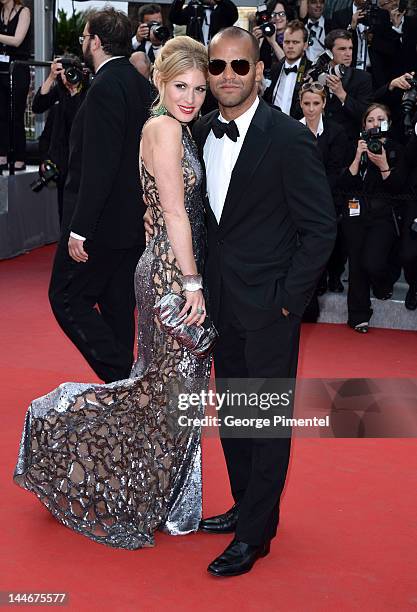 Hofit Golan and actor Amaury Nolasco attends the "De Rouille et D'os" Premiere during the 65th Annual Cannes Film Festival at Palais des Festivals on...