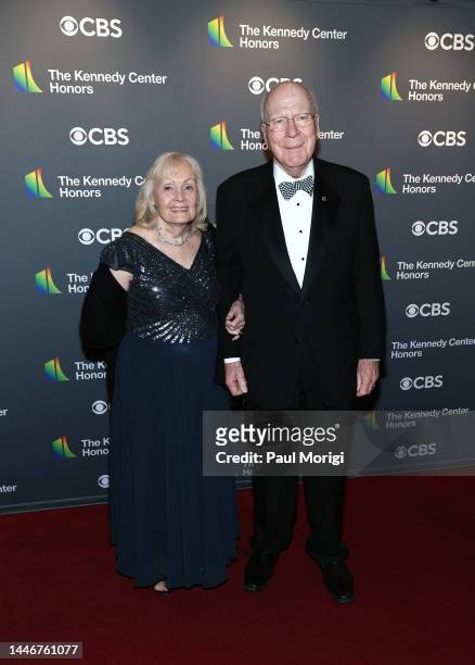 Senator Patrick Leahy and Marcelle Pomerleau Leahy attend the 45th Kennedy Center Honors ceremony at The Kennedy Center on December 04, 2022 in...