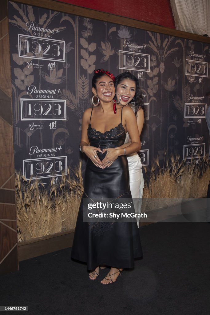 Aminah Nieves and Leenah Robinson attend the "1923" Las Vegas... News