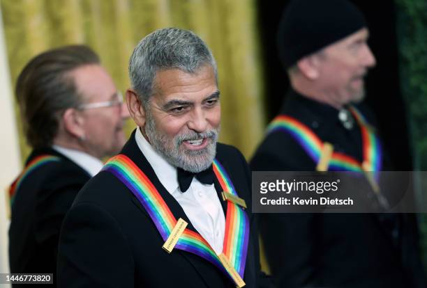 Actor George Clooney, one of the 2022 Kennedy Center honorees, arrives for a reception at the White House on December 04, 2022 in Washington, DC....