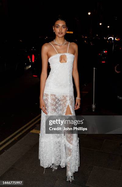 Neelam Gill attends the British Vogue Forces for Change Dinner at The Londoner Hotel on December 04, 2022 in London, England.