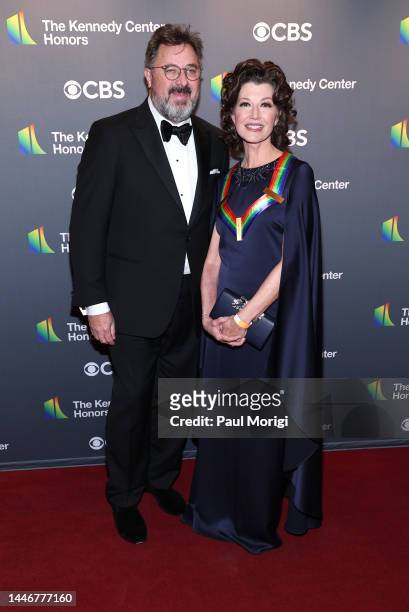 Honoree Amy Grant and Vince Gill attend the 45th Kennedy Center Honors ceremony at The Kennedy Center on December 04, 2022 in Washington, DC. Amy...