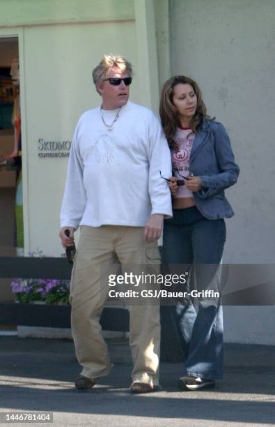 Gary Busey and Tiani Warden are seen on March 16, 2004 in Los Angeles, California.