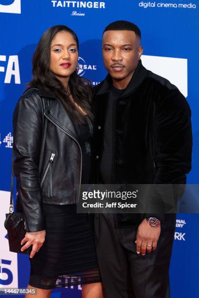 Danielle Isaie and Ashley Walters attend the British Independent Film Awards 2022 at Old Billingsgate on December 04, 2022 in London, England.