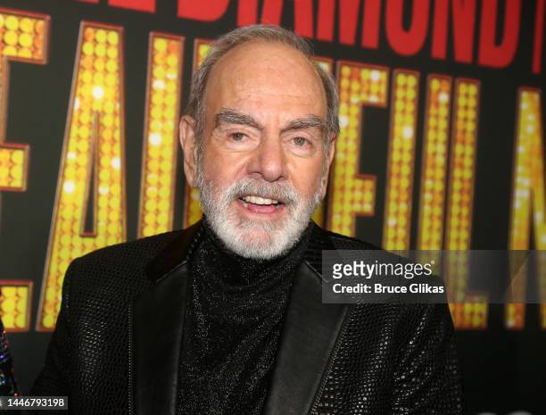 Neil Diamond poses at the opening night of the new Neil Diamond musical "A Beautiful Noise" on Broadway at The Broadhurst Theater on December 4, 2022...