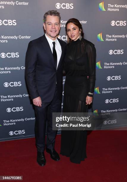 Matt Damon and Luciana Damon attend the 45th Kennedy Center Honors ceremony at The Kennedy Center on December 04, 2022 in Washington, DC.