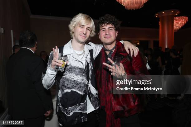 Felix Lengyel and Anthony Padilla attend the 2022 YouTube Streamy Awards at the Beverly Hilton on December 04, 2022 in Los Angeles, California.