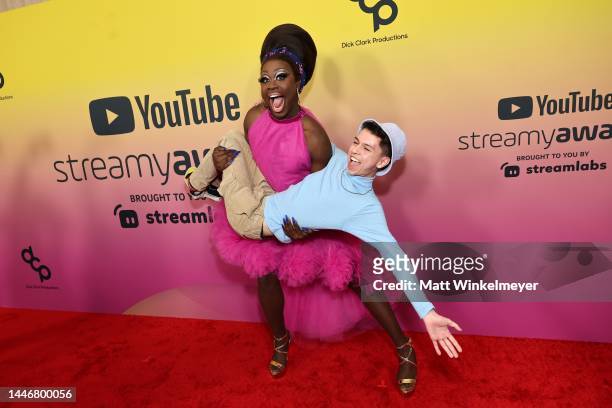 Bob the Drag Queen and Mikey Angelo attend the 2022 YouTube Streamy Awards at the Beverly Hilton on December 04, 2022 in Los Angeles, California.