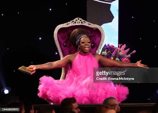 Bob the Drag Queen speaks onstage during the 2022 YouTube Streamy Awards at the Beverly Hilton on December 04, 2022 in Los Angeles, California.