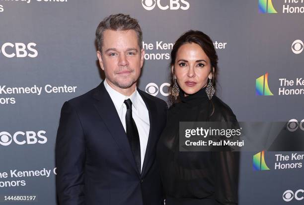 Matt Damon and Luciana Damon attend the 45th Kennedy Center Honors ceremony at The Kennedy Center on December 04, 2022 in Washington, DC.