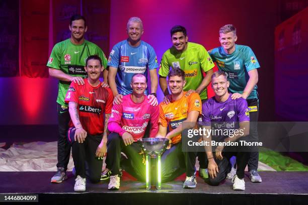 Hilton Cartwright of the Stars, Nic Maddinson of the Renegades, Peter Siddle of the Strikers, Josh Philippe of the Sixers, Aaron Hardie of the...