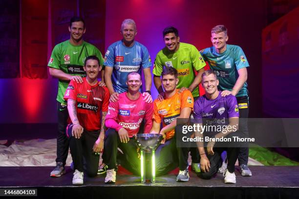 Hilton Cartwright of the Stars, Nic Maddinson of the Renegades, Peter Siddle of the Strikers, Josh Philippe of the Sixers, Aaron Hardie of the...