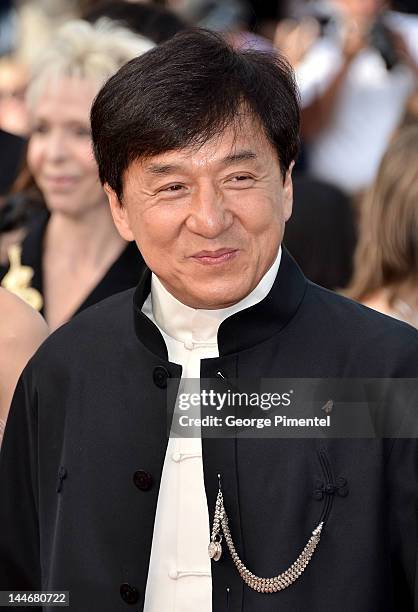 Jackie Chan attends the "De Rouille et D'os" Premiere during the 65th Annual Cannes Film Festival at Palais des Festivals on May 17, 2012 in Cannes,...